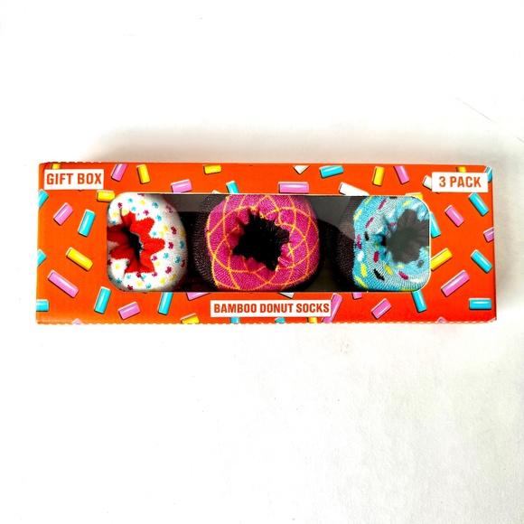 Cute Bamboo Donut Socks in Gift Box (3-pack) - Picture 2 of 11